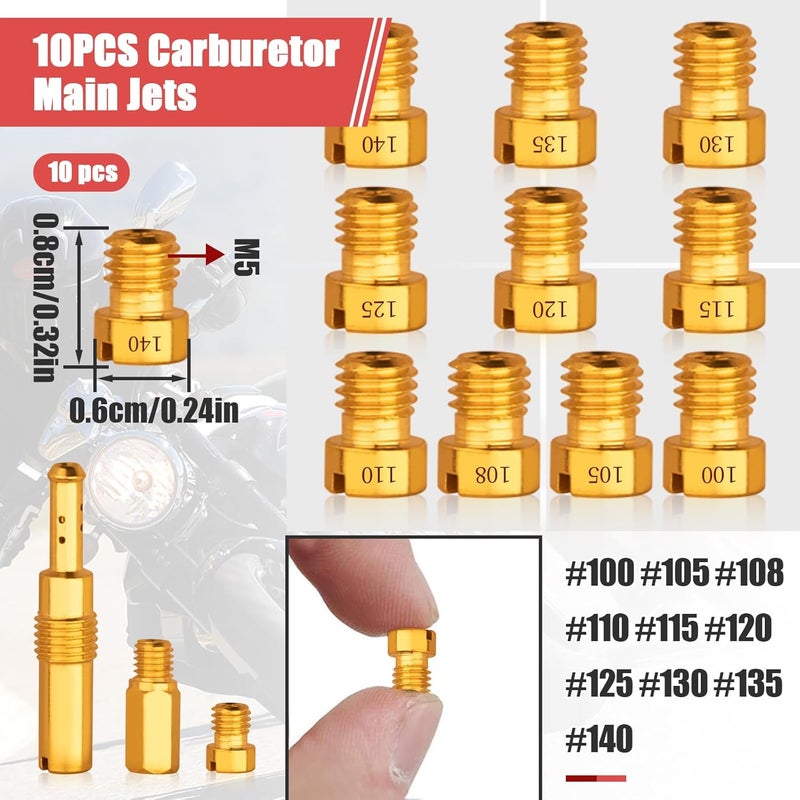 FixlyFido 40 Pcs Carburetor Main Jet Slow Pilot Jet Kit - Fit for PWK Keihin OKO CVK Crab, Includes 30Pcs Main Jets and 10Pcs Slow Pilot Jet - Replace SCL-2018090002-ZH-T-01/02 SCL-2018090001/03-ZH-T-0101 - Image 5